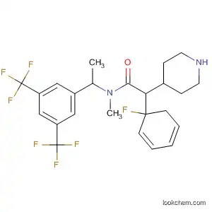 Molecular Structure of 644984-24-7 (4-Piperidineacetamide,
N-[1-[3,5-bis(trifluoromethyl)phenyl]ethyl]-4-(4-fluorophenyl)-N-methyl-)