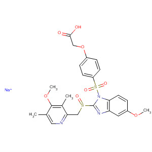 Acetic acid,  [4-[[5-methoxy-2-[[(4-methoxy-3,5-dimethyl-2-pyridinyl)methyl]sulfinyl]-1  H-benzimidazol-1-yl]sulfonyl]phenoxy]-, sodium salt