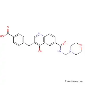 Molecular Structure of 658037-33-3 (Benzoic acid,
4-[[4-hydroxy-6-[[(4-morpholinylmethyl)amino]carbonyl]-3-quinolinyl]meth
yl]-)
