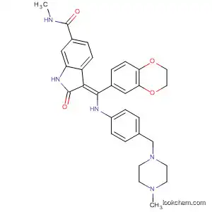 1H-Indole-6-carboxamide,
3-[(2,3-dihydro-1,4-benzodioxin-6-yl)[[4-[(4-methyl-1-piperazinyl)methyl]
phenyl]amino]methylene]-2,3-dihydro-N-methyl-2-oxo-, (3Z)-