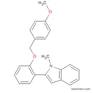 Molecular Structure of 741709-16-0 (1H-Indole, 2-[2-[(4-methoxyphenyl)methoxy]phenyl]-1-methyl-)