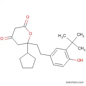 Molecular Structure of 749927-55-7 (2H-Pyran-2,4(3H)-dione,
6-cyclopentyl-6-[2-[3-(1,1-dimethylethyl)-4-hydroxyphenyl]ethyl]dihydro-)