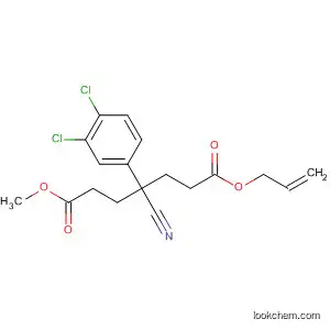 Molecular Structure of 758706-06-8 (Heptanedioic acid, 4-cyano-4-(3,4-dichlorophenyl)-, methyl 2-propenyl
ester, (4R)-)