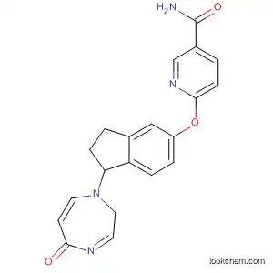 Molecular Structure of 762174-45-8 (3-Pyridinecarboxamide,
6-[[1-(hexahydro-5-oxo-1H-1,4-diazepin-1-yl)-2,3-dihydro-1H-inden-5-yl
]oxy]-)