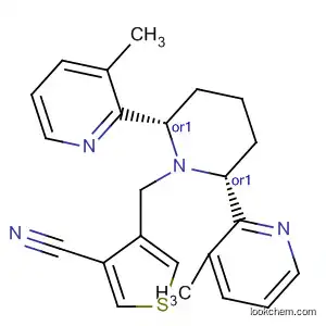 3-Thiophenecarbonitrile,
4-[[(2R,6S)-2,6-bis(3-methyl-2-pyridinyl)-1-piperidinyl]methyl]-, rel-
