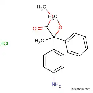 Molecular Structure of 790259-89-1 (Benzenepropanoic acid, a-(4-aminophenyl)-2-methoxy-, methyl ester,
hydrochloride)