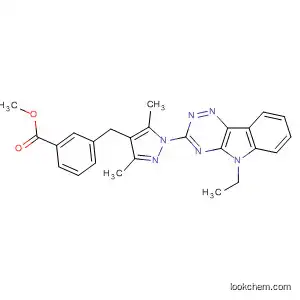 Benzoic acid,
3-[[1-(5-ethyl-5H-1,2,4-triazino[5,6-b]indol-3-yl)-3,5-dimethyl-1H-pyrazol
-4-yl]methyl]-, methyl ester