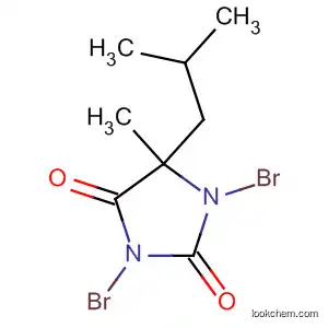 Molecular Structure of 90085-79-3 (2,4-Imidazolidinedione, 1,3-dibromo-5-methyl-5-(2-methylpropyl)-)