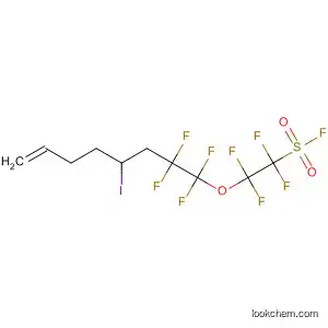 Molecular Structure of 99930-57-1 (Ethanesulfonyl fluoride,
1,1,2,2-tetrafluoro-2-[(1,1,2,2-tetrafluoro-4-iodo-7-octenyl)oxy]-)