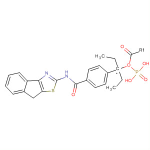 Molecular Structure of 167148-11-0 (Phosphonic acid,
[[4-[(8H-indeno[1,2-d]thiazol-2-ylamino)carbonyl]phenyl]methyl]-, diethyl
ester)