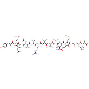 Molecular Structure of 129743-08-4 (L-Alanine,
L-tyrosyl-L-a-aspartyl-L-glutaminyl-L-leucyl-L-valyl-L-threonyl-L-arginyl-L-val
yl-L-valyl-L-threonyl-L-histidyl-L-a-glutamyl-L-methionyl-L-alanyl-L-histidyl-)