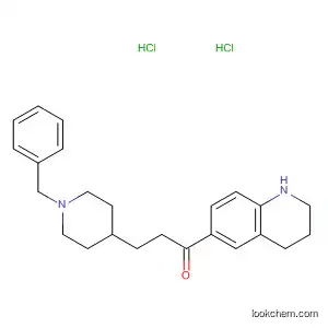 Molecular Structure of 142851-86-3 (1-Propanone,
3-[1-(phenylmethyl)-4-piperidinyl]-1-(1,2,3,4-tetrahydro-6-quinolinyl)-,
dihydrochloride)