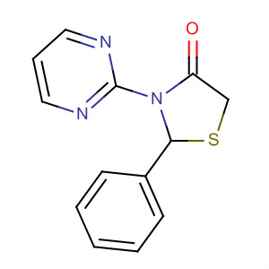 Molecular Structure of 154951-43-6 (4-Thiazolidinone, 2-phenyl-3-(2-pyrimidinyl)-)