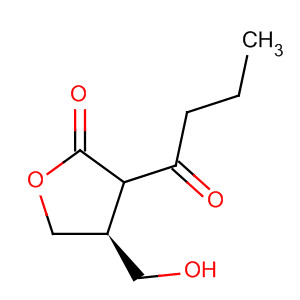 Molecular Structure of 160496-68-4 (2(3H)-Furanone, dihydro-4-(hydroxymethyl)-3-(1-oxobutyl)-, (4S)-)