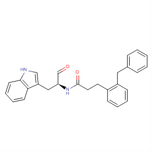 Molecular Structure of 161709-73-5 (Benzenepropanamide,
N-[(1S)-1-formyl-2-(1H-indol-3-yl)ethyl]-a-(phenylmethyl)-)