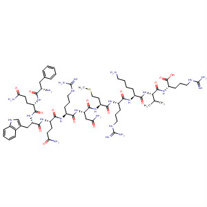 Molecular Structure of 175236-37-0 (L-Arginine,
L-phenylalanyl-L-glutaminyl-L-tryptophyl-L-glutaminyl-L-arginyl-L-asparagin
yl-L-methionyl-L-arginyl-L-lysyl-L-valyl-)