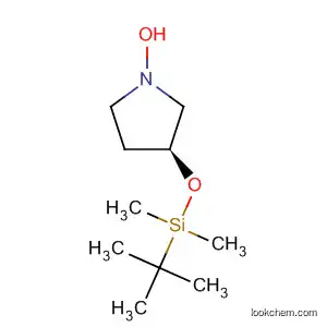 Molecular Structure of 189368-35-2 (Pyrrolidine, 3-[[(1,1-dimethylethyl)dimethylsilyl]oxy]-1-hydroxy-, (3S)-)