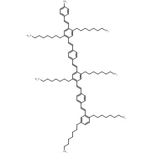 Molecular Structure of 194806-62-7 (Benzene,
1-[(1E)-2-[4-[(1E)-2-(2,5-dioctylphenyl)ethenyl]phenyl]ethenyl]-4-[(1E)-2-
[4-[(1E)-2-[4-[(1E)-2-(4-methylphenyl)ethenyl]-2,5-dioctylphenyl]ethenyl]
phenyl]ethenyl]-2,5-dioctyl-)