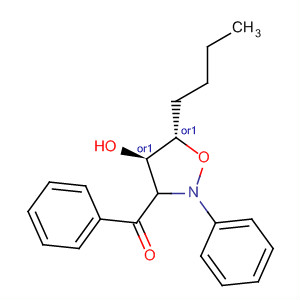 Molecular Structure of 197313-46-5 (Methanone,
[(4R,5S)-5-butyl-4-hydroxy-2-phenyl-3-isoxazolidinyl]phenyl-, rel-)