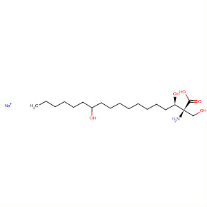 Molecular Structure of 197856-59-0 (Octadecanoic acid, 2-amino-3,12-dihydroxy-2-(hydroxymethyl)-,
monosodium salt, (2S,3R)-)