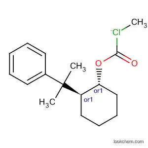 Carbonochloridic acid, (1R,2S)-2-(1-methyl-1-phenylethyl)cyclohexyl
ester, rel-