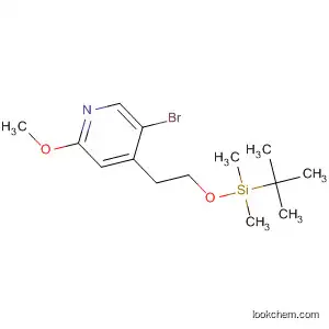 Molecular Structure of 510748-11-5 (Pyridine,
5-bromo-4-[2-[[(1,1-dimethylethyl)dimethylsilyl]oxy]ethyl]-2-methoxy-)