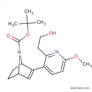 Molecular Structure of 510748-48-8 (7-Azabicyclo[2.2.1]hept-2-ene-7-carboxylic acid,
2-[2-(2-hydroxyethyl)-6-methoxy-3-pyridinyl]-, 1,1-dimethylethyl ester)