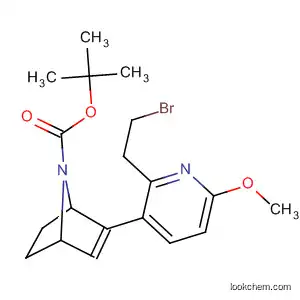Molecular Structure of 510748-50-2 (7-Azabicyclo[2.2.1]hept-2-ene-7-carboxylic acid,
2-[2-(2-bromoethyl)-6-methoxy-3-pyridinyl]-, 1,1-dimethylethyl ester)