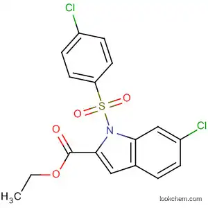 Molecular Structure of 540740-42-9 (1H-Indole-2-carboxylic acid, 6-chloro-1-[(4-chlorophenyl)sulfonyl]-, ethyl
ester)