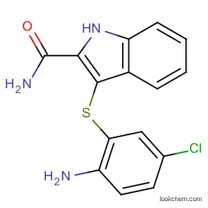 Molecular Structure of 540740-73-6 (1H-Indole-2-carboxamide, 3-[(2-amino-5-chlorophenyl)thio]-)