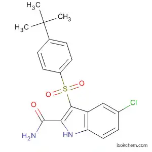 Molecular Structure of 540740-91-8 (1H-Indole-2-carboxamide,
5-chloro-3-[[4-(1,1-dimethylethyl)phenyl]sulfonyl]-)