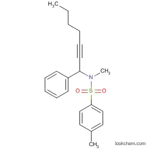 Molecular Structure of 757977-39-2 (Benzenesulfonamide, N,4-dimethyl-N-(1-phenyl-2-heptynyl)-)