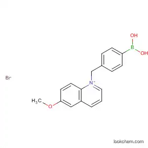 Molecular Structure of 784146-26-5 (Quinolinium, 1-[(4-boronophenyl)methyl]-6-methoxy-, bromide)