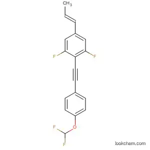 Molecular Structure of 797047-57-5 (Benzene,
2-[[4-(difluoromethoxy)phenyl]ethynyl]-1,3-difluoro-5-(1E)-1-propenyl-)