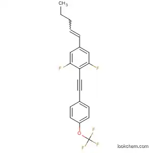 Molecular Structure of 797047-70-2 (Benzene,
1,3-difluoro-5-(1E)-1-pentenyl-2-[[4-(trifluoromethoxy)phenyl]ethynyl]-)
