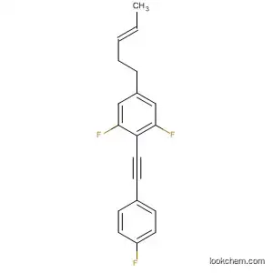 Molecular Structure of 797047-76-8 (Benzene, 1,3-difluoro-2-[(4-fluorophenyl)ethynyl]-5-(3E)-3-pentenyl-)