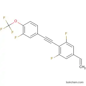 Molecular Structure of 797047-93-9 (Benzene,
5-ethenyl-1,3-difluoro-2-[[3-fluoro-4-(trifluoromethoxy)phenyl]ethynyl]-)