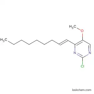 Molecular Structure of 799270-80-7 (Pyrimidine, 2-chloro-5-methoxy-4-(1E)-1-nonenyl-)