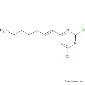 Molecular Structure of 799270-82-9 (Pyrimidine, 2,4-dichloro-6-(1E)-1-heptenyl-)