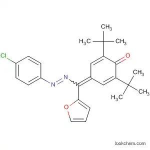 Molecular Structure of 819073-44-4 (2,5-Cyclohexadien-1-one,
4-[[(4-chlorophenyl)azo]-2-furanylmethylene]-2,6-bis(1,1-dimethylethyl)-)