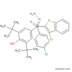 Molecular Structure of 819073-52-4 (Methanone,
[3,5-bis(1,1-dimethylethyl)-4-hydroxyphenyl](3-chlorobenzo[b]thien-2-yl)-
, (4-chlorophenyl)hydrazone)