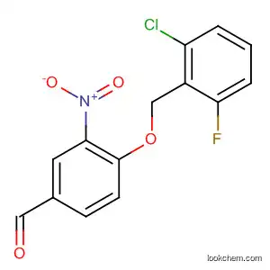 Molecular Structure of 819076-73-8 (Benzaldehyde, 4-[(2-chloro-6-fluorophenyl)methoxy]-3-nitro-)