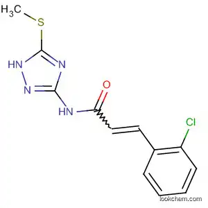 Molecular Structure of 821004-87-9 (2-Propenamide,
3-(2-chlorophenyl)-N-[5-(methylthio)-1H-1,2,4-triazol-3-yl]-)