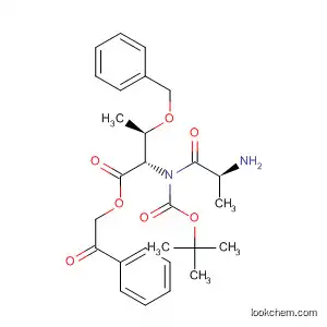 Molecular Structure of 821006-65-9 (L-Threonine,
N-[(1,1-dimethylethoxy)carbonyl]-L-alanyl-O-(phenylmethyl)-,
2-oxo-2-phenylethyl ester)