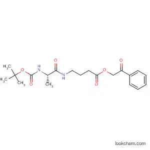 Molecular Structure of 821006-72-8 (Butanoic acid,
4-[[(2S)-2-[[(1,1-dimethylethoxy)carbonyl]amino]-1-oxopropyl]amino]-,
2-oxo-2-phenylethyl ester)