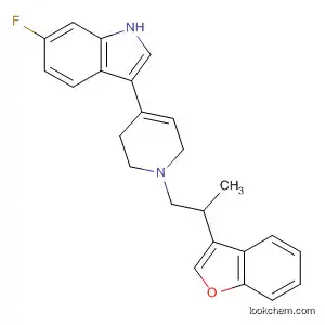 Molecular Structure of 821787-37-5 (1H-Indole,
3-[1-[2-(3-benzofuranyl)propyl]-1,2,3,6-tetrahydro-4-pyridinyl]-6-fluoro-)