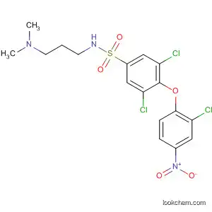 Molecular Structure of 823781-00-6 (Benzenesulfonamide,
3,5-dichloro-4-(2-chloro-4-nitrophenoxy)-N-[3-(dimethylamino)propyl]-)