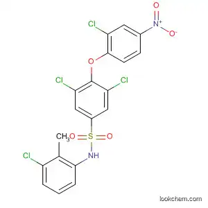 Molecular Structure of 823781-16-4 (Benzenesulfonamide,
3,5-dichloro-N-(3-chloro-2-methylphenyl)-4-(2-chloro-4-nitrophenoxy)-)