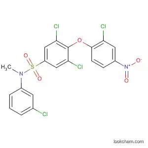 Molecular Structure of 823781-20-0 (Benzenesulfonamide,
3,5-dichloro-4-(2-chloro-4-nitrophenoxy)-N-(3-chlorophenyl)-N-methyl-)