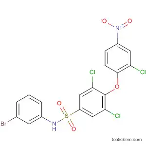 Molecular Structure of 823781-26-6 (Benzenesulfonamide,
N-(3-bromophenyl)-3,5-dichloro-4-(2-chloro-4-nitrophenoxy)-)